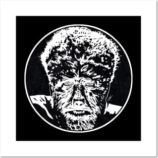 THE WOLFMAN (Circle Black and White) Posters and Art